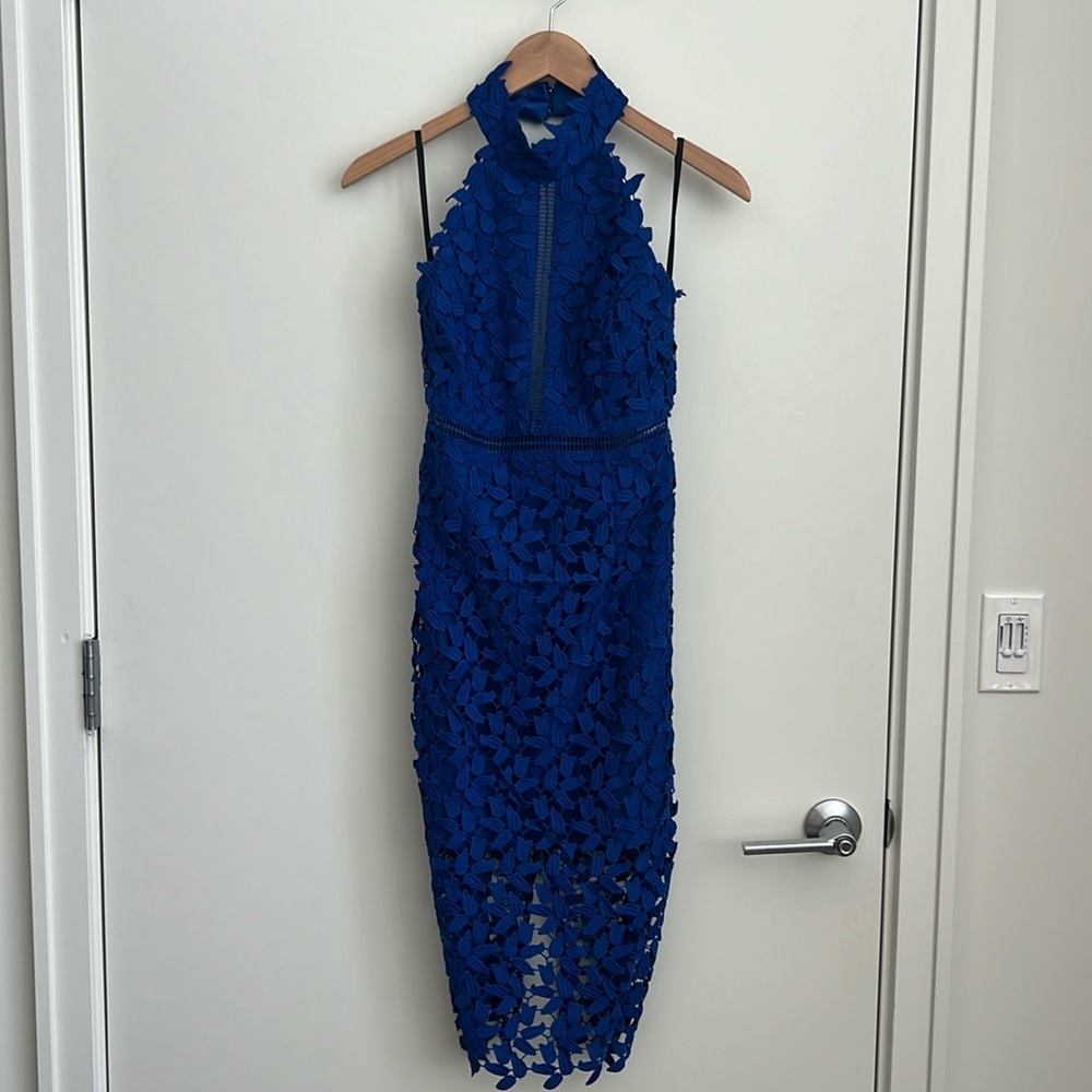 Beautiful Blue Lace Semi-Formal Dress